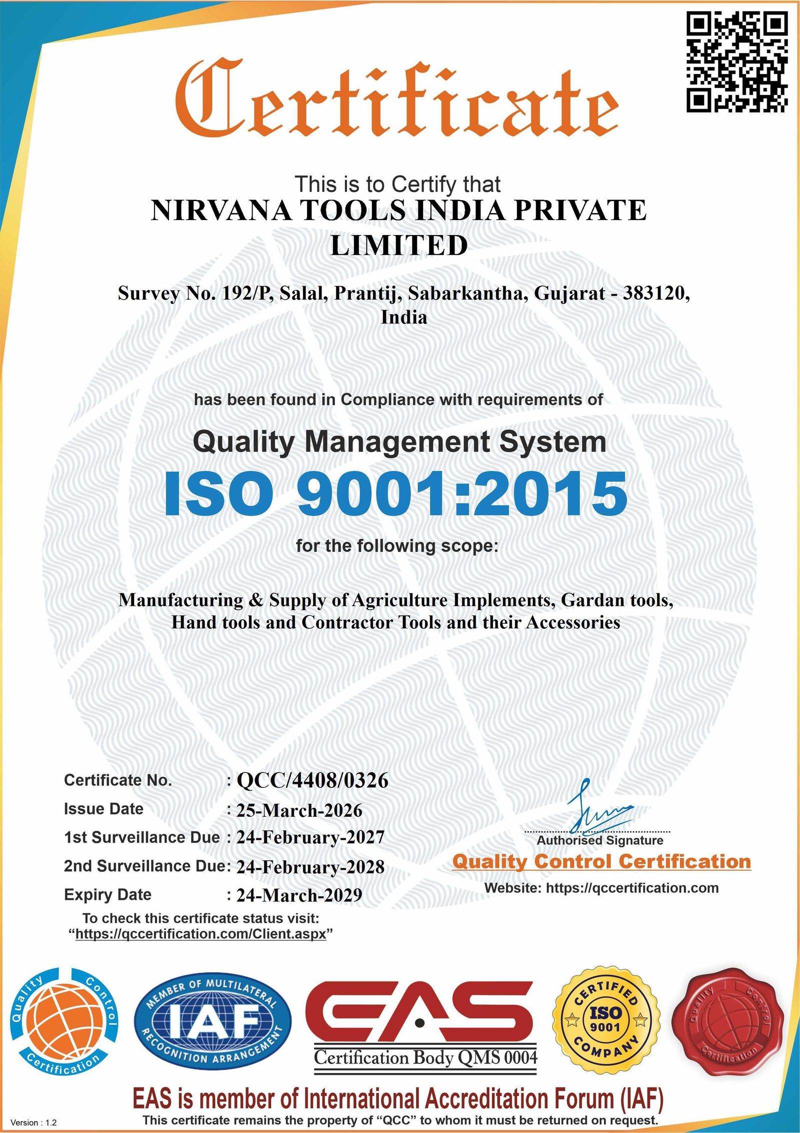 ISO Certificate 1